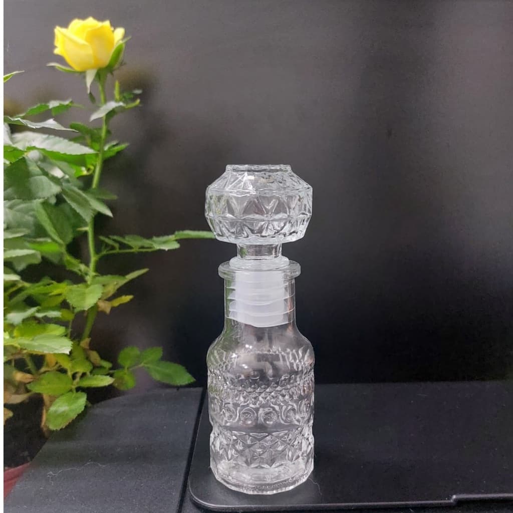 Mini Licoreira Garrafa De Vidro C/ Tampa 50 Ml