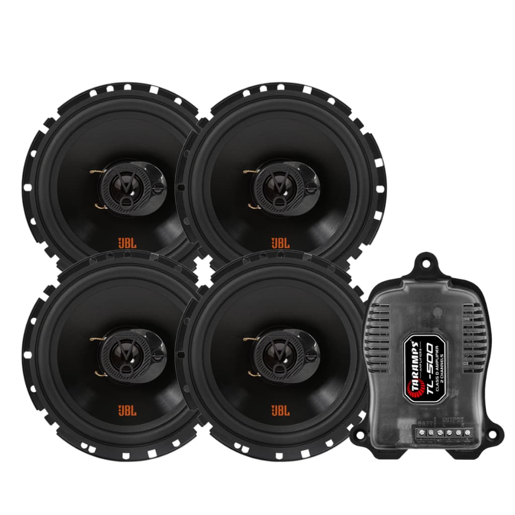 KIT 4 Alto falantes JBL Flex4 6TRFX55 6 Pol  220w + Módulo Amplificador Taramps TL500 2 Canais