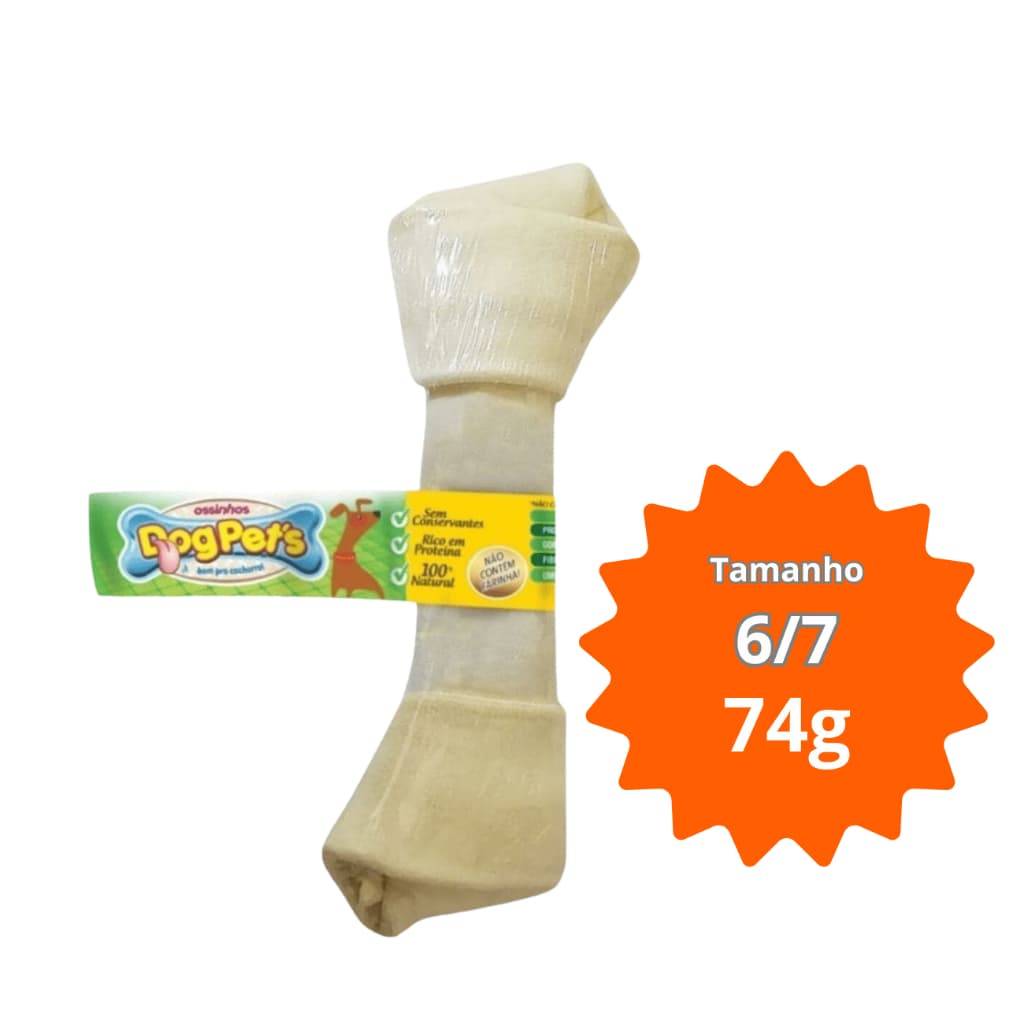 Osso Ossinhos Mastigaveis para Cães DogPets Natural Adestramento 74G