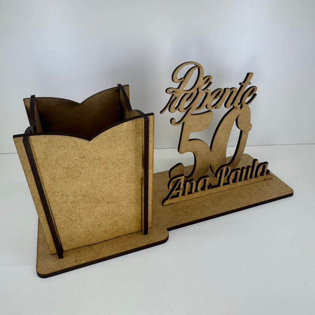 Kit de Porta Caneta Aniversário Aniversário Infantil em MDF