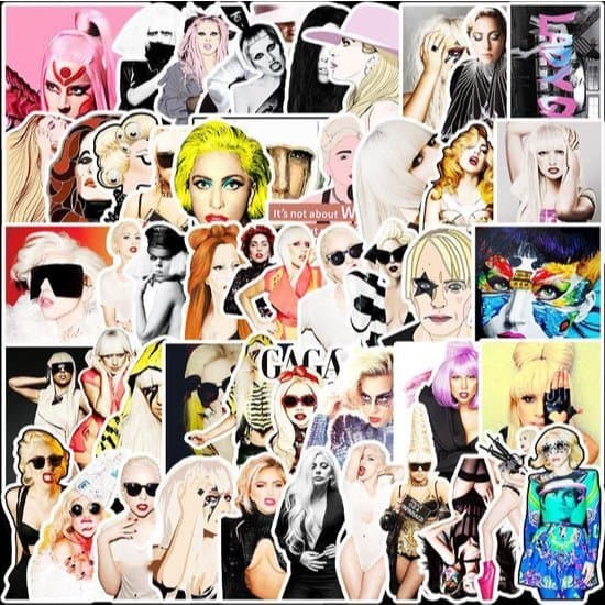 Stickers Personalizados Lady Gaga Lana del Rey e Britney Spears Adesivos Retros Criativos Vintage