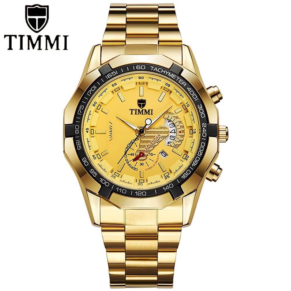 TIMMI Relógio Masculino Esportivo Luminoso De Quartzo À Prova D'água Relógio De Luxo Em Aço Inoxidável 9094