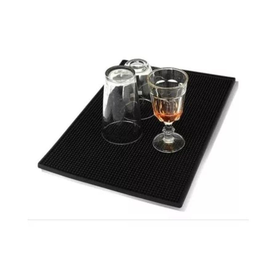 Tapete Escorredor Barmat 45x30Cm Porta Copo Emborrachado Antiderrapante Pvc Taça Garrafas Cozinha