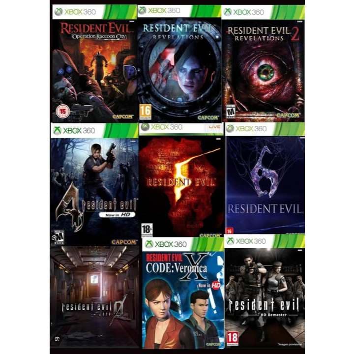 Kit Resident Evil Xbox 360 Coleção Completa Pen Drive 3.0 Personalizado RGH