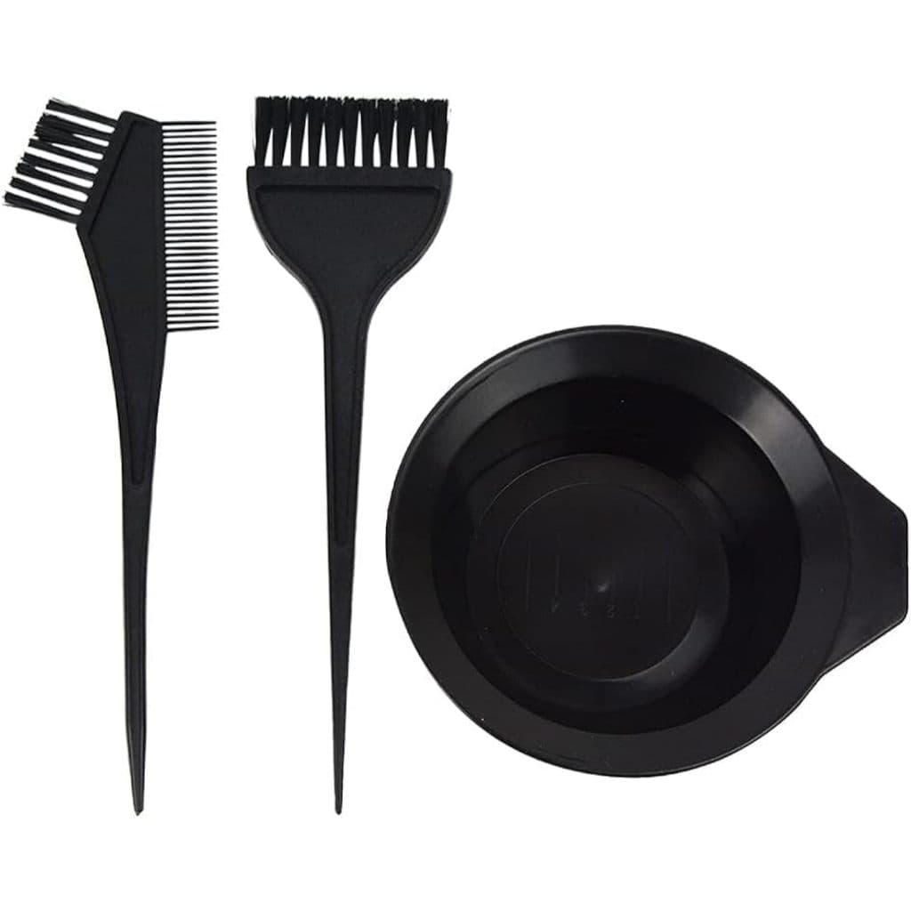Kit de tintura de cabelo de salão com 3 peças, ferramentas de kit de tingimento de tigela de mistura e pente