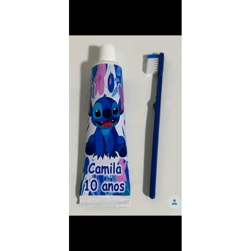 Creme dental personalizado+escova simples 12 unidades