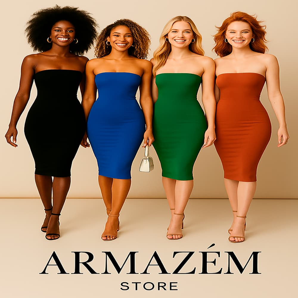 Vestido Midi Tomara que Caia Canelado - Elegância e Conforto em um Único Vestido ,Tecido Canelado !