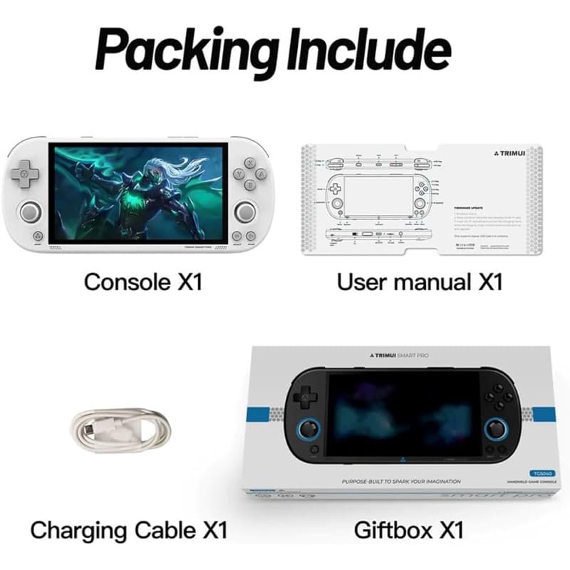 placa mãe para o game Trimui Smart Pro Emulador Game 128 gb,Tela HD IPS de 4,9  Linux,Jogos Clássicos,WiFi 5g  Bluetooth