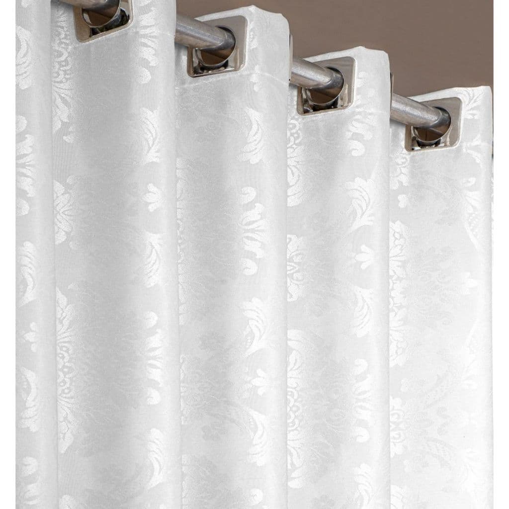 Cortina Para Sala Jacquard 2,00 de Largura x 1,80 de Altura Ilhós Prata Quadrado