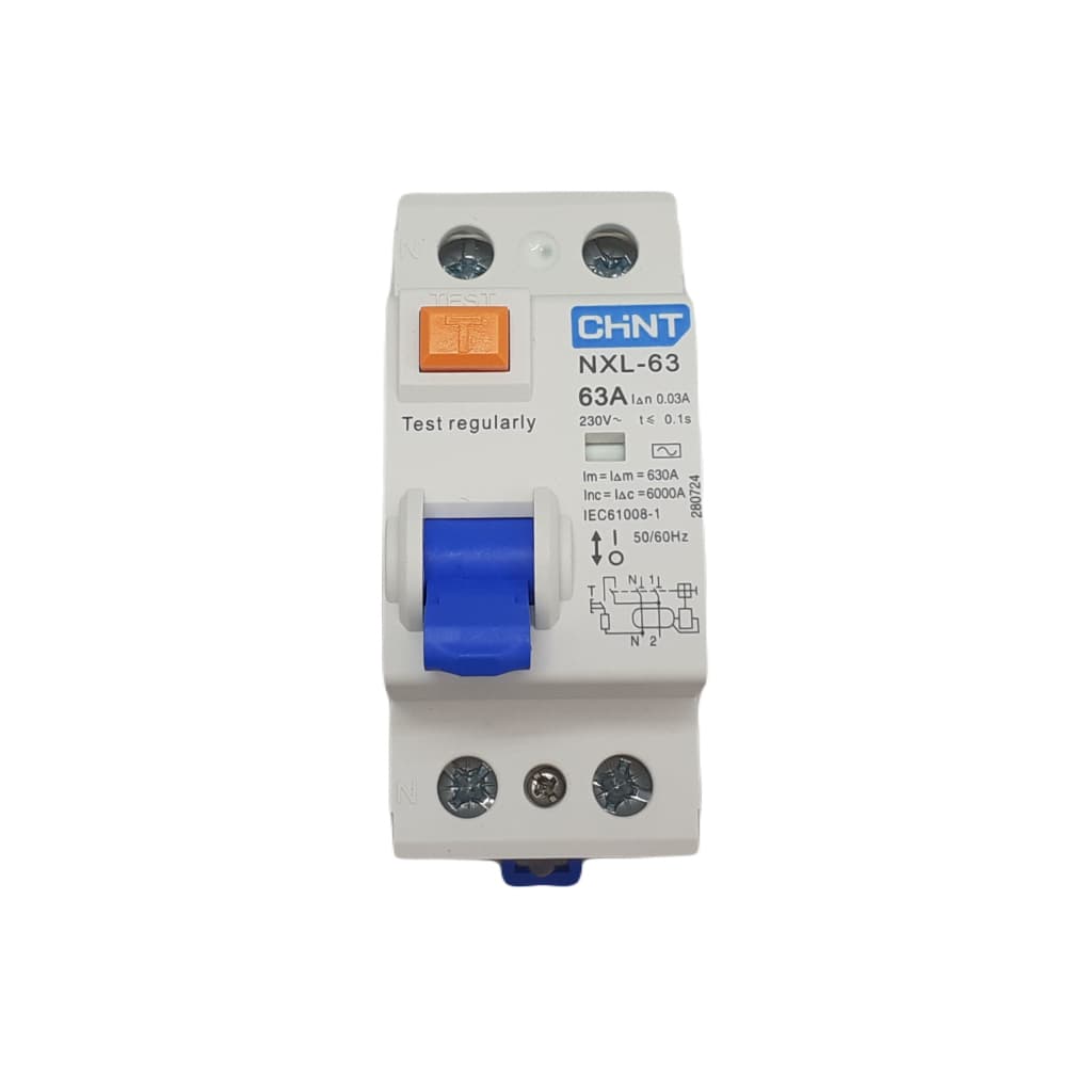 Interruptor Diferencial Residual Bipolar Idr 30ma 63a 6ka Chint