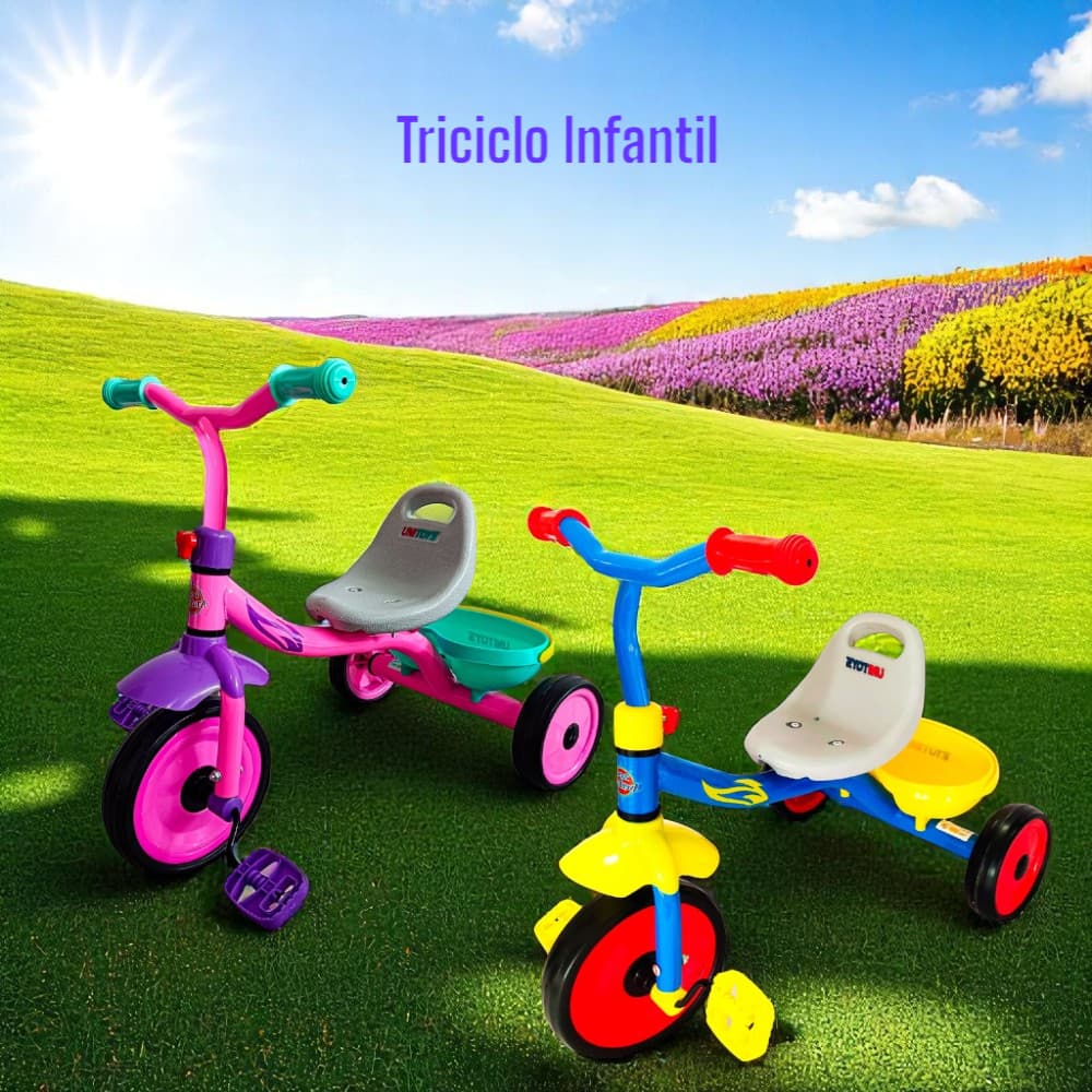 Triciclo Infantil 3 Rodas Unitoys Com Cesta bicicleta 3 rodas