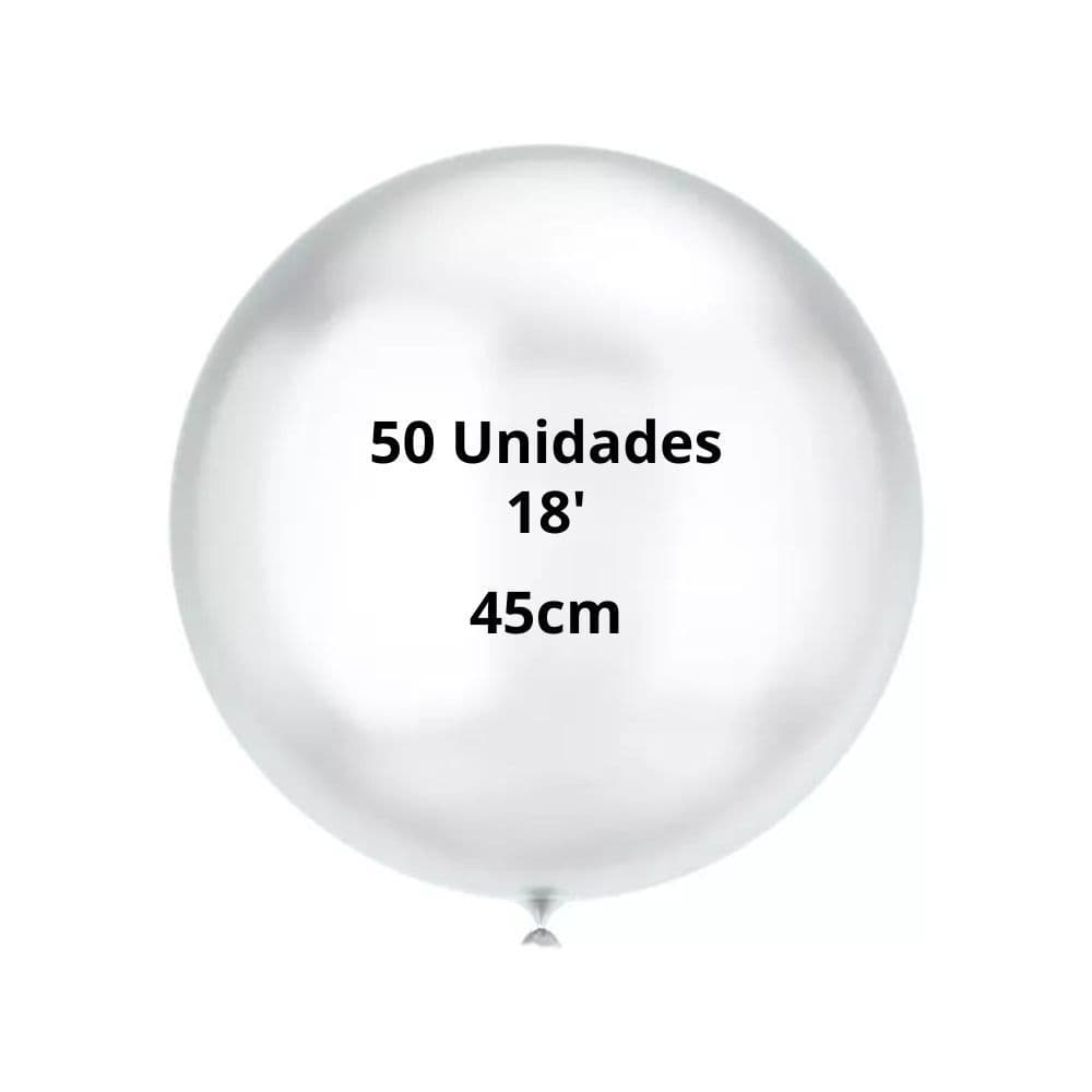 50 Balão Bubble Transparente 18 Polegadas 45cm Decoração Festas Enfeites Aniversários