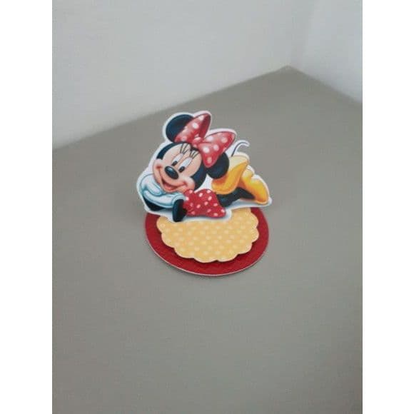 Kit Aplique 3D, Kit Com 10, 20 ou 30 un. Tag Personalizada Minnie - Lembrancinha Minnie