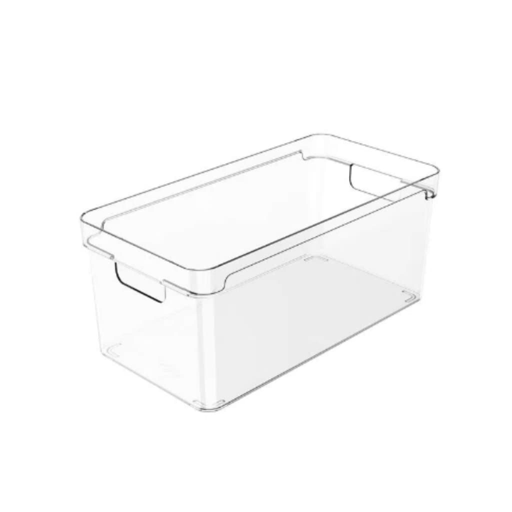 Organizador Multiuso Empilhável 30x15x13cm Transparente com Alças - Ou