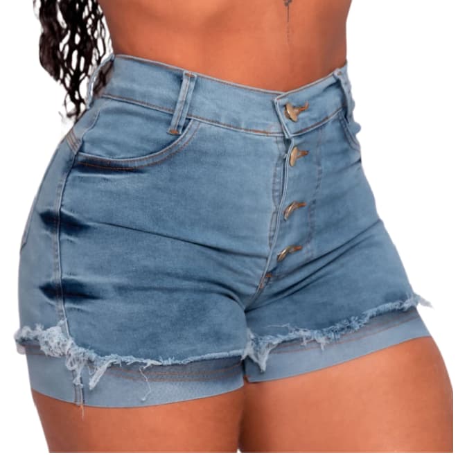 Tamanho: 42 Bermuda Short Jeans Feminino bermuda Modela Bumbum Jeans Premium Da moda