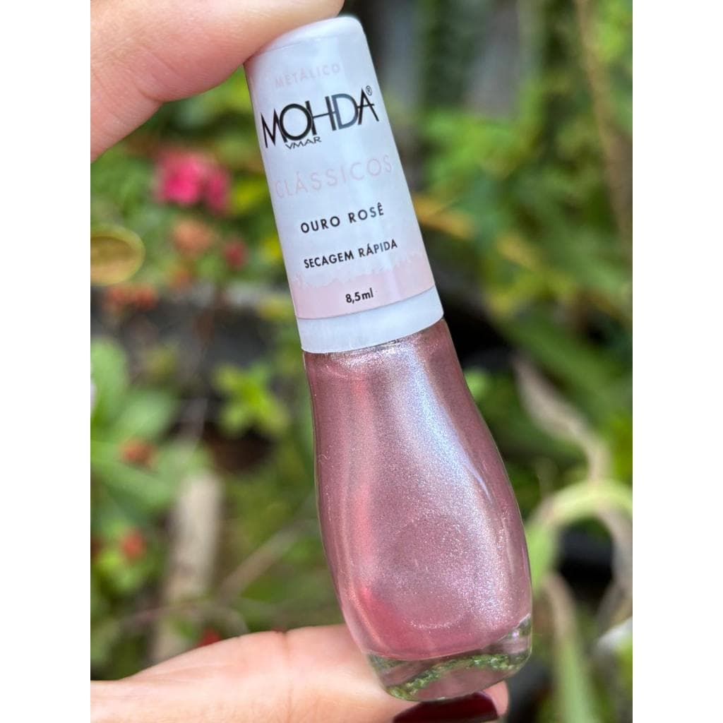 Esmalte Mohda rose metálico OURO ROSÊ 8,5 ml