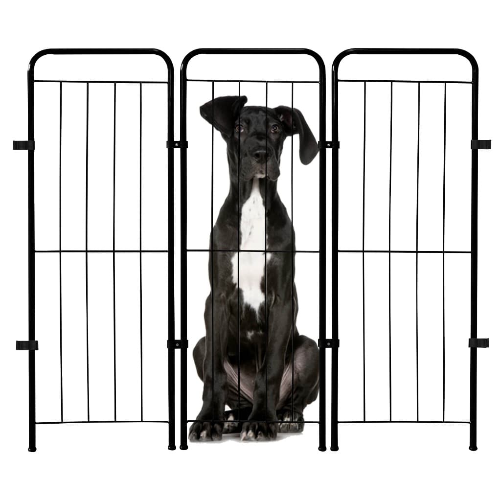 Cercado Pet Portátil Dobrável 3 Módulos 98cm Sem Portão Estilo Industrial