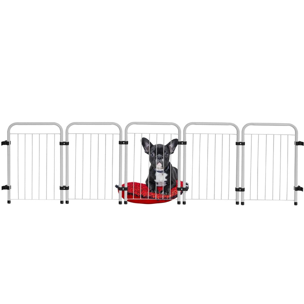 Cercado Pet Portátil Dobrável 5 Módulos 51cm Sem Portão Estilo Industrial