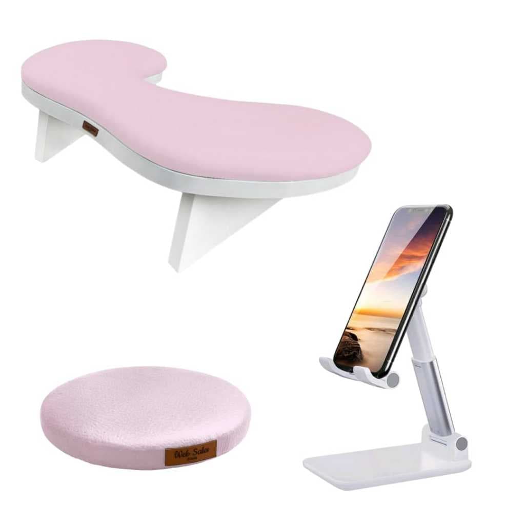 Suporte para Celular com Apoio de Braço Delta e Apoio de Cotovelo Para Manicure