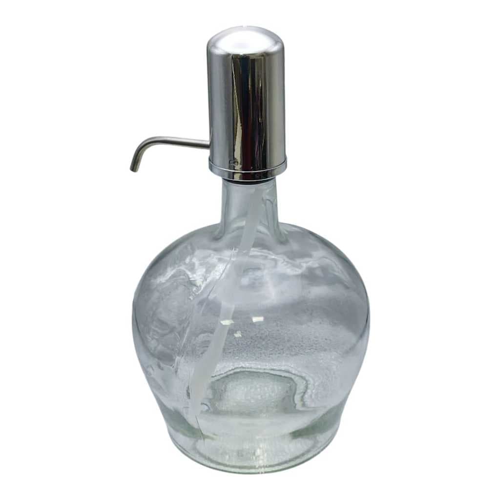 Suqueira Refresqueira Jarra  com dispenser torneira Vidro Suco aguá  saborizadaTransparente 4,8 Litros Luxo 28x21 Cm