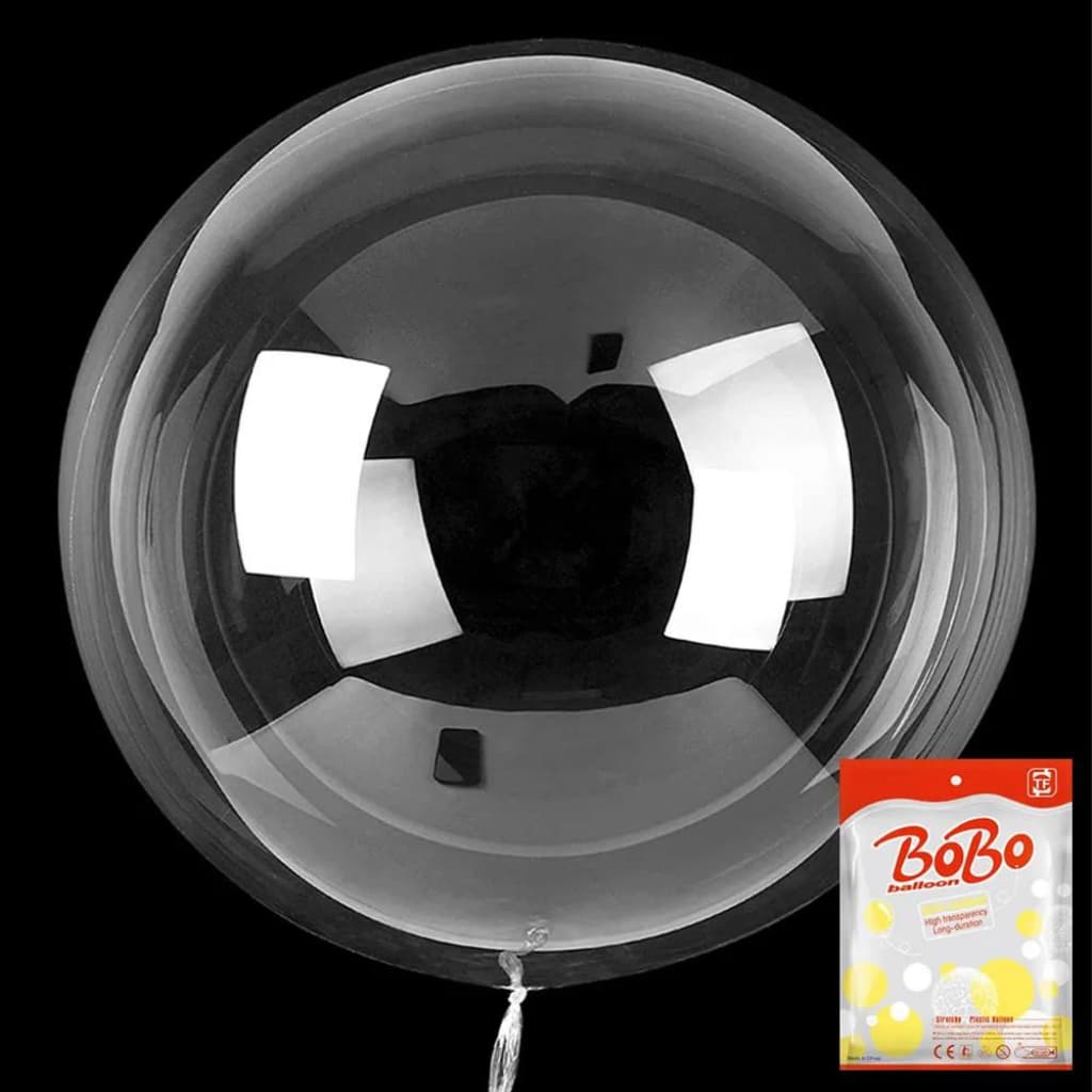 Kit 5/10/20/30/40/50 Unidades Balão Bubble 24 Polegadas 60 Cm Cristal Festas Decoração