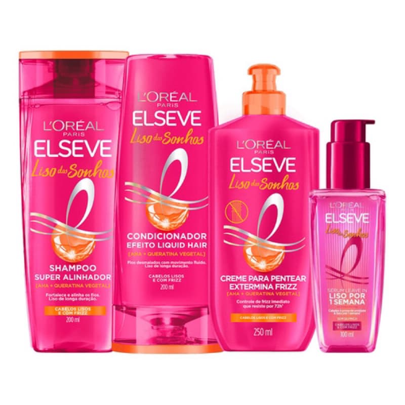 KIT ELSEVE LISO DOS SONHOS SUPER ALINHADOR