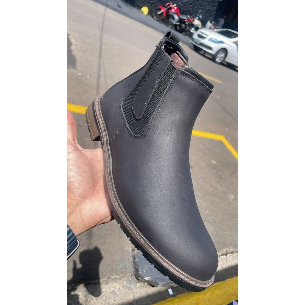 Bota Botina Masculina Barato ,Promoção Bravatto Premium Couro Legitimo Resistente Feminino Desconto