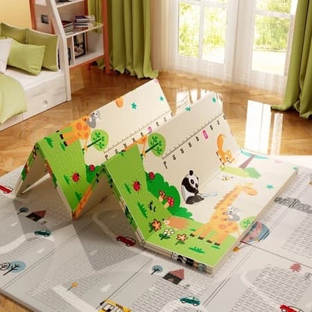 Tapete Infantil XPE 180x200cm - Dupla Face Educativo | Antiderrapante | Bolsa Inclusa S13