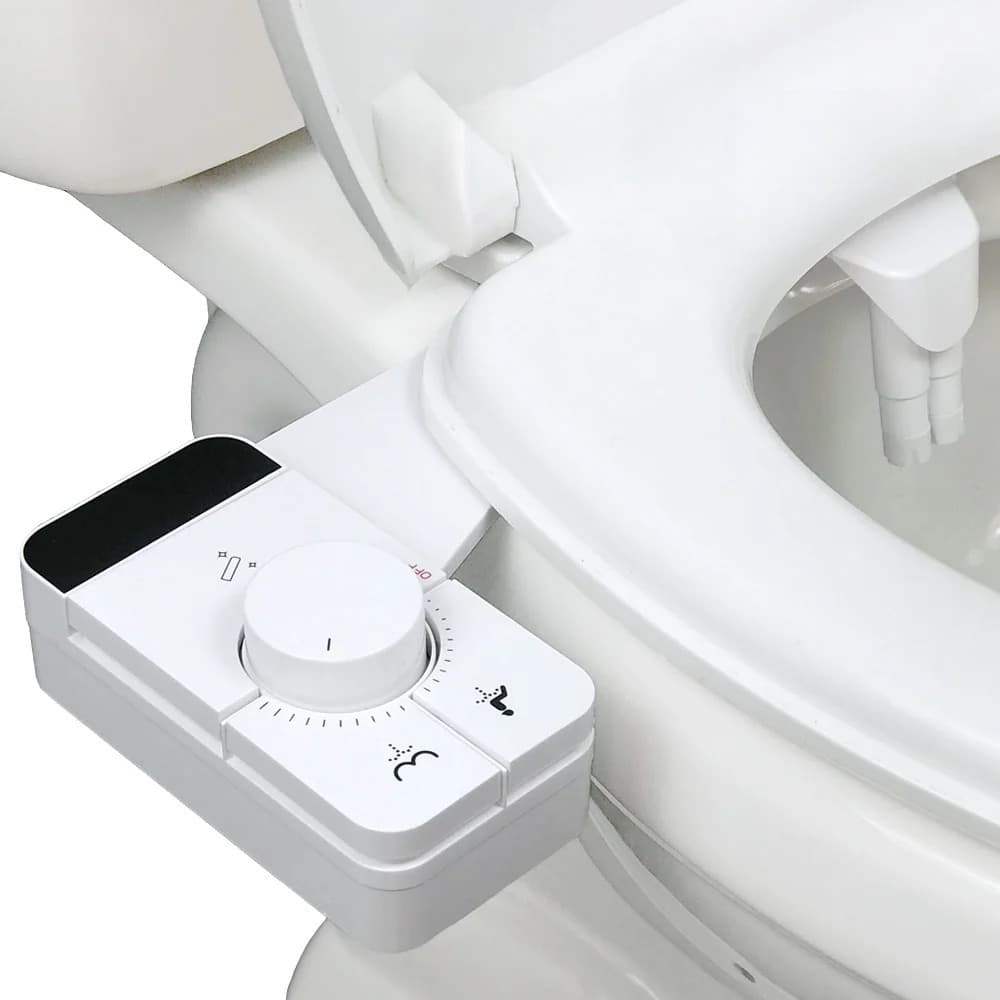 Bidêt De Banheiro Ultra-Slim Fixação De Assento Sanitário Com Entrada De Latão Ducha Higiênica Pressão De Água Ajustável