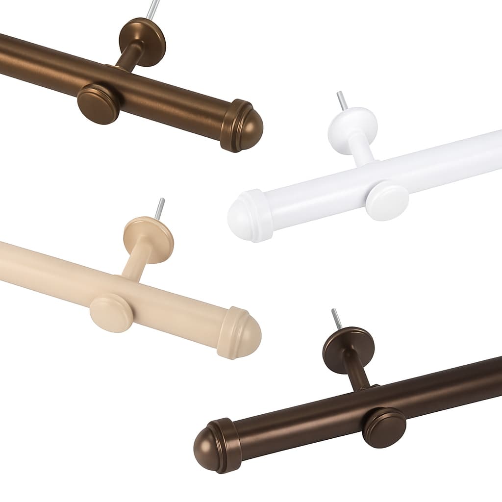 Kit Varão 4m 28mm Grosso P/ Cortinas Com Suporte + Acessórios de Instalação