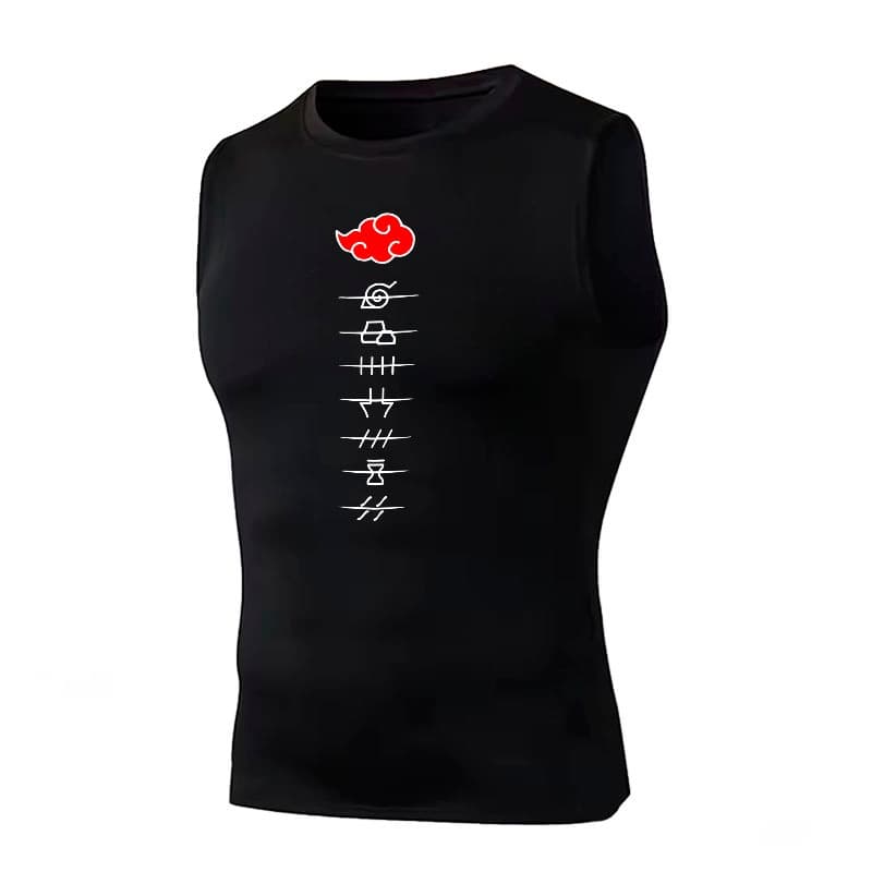 Camiseta Regata Compressão Academia Renegados Akatsuki Anime Manga Naruto