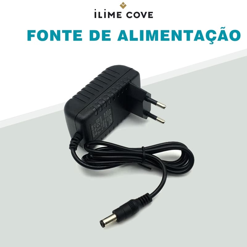 Fonte de Alimentação 12V 2A para Câmeras IP, Fitas LED e Equipamentos Low-Power