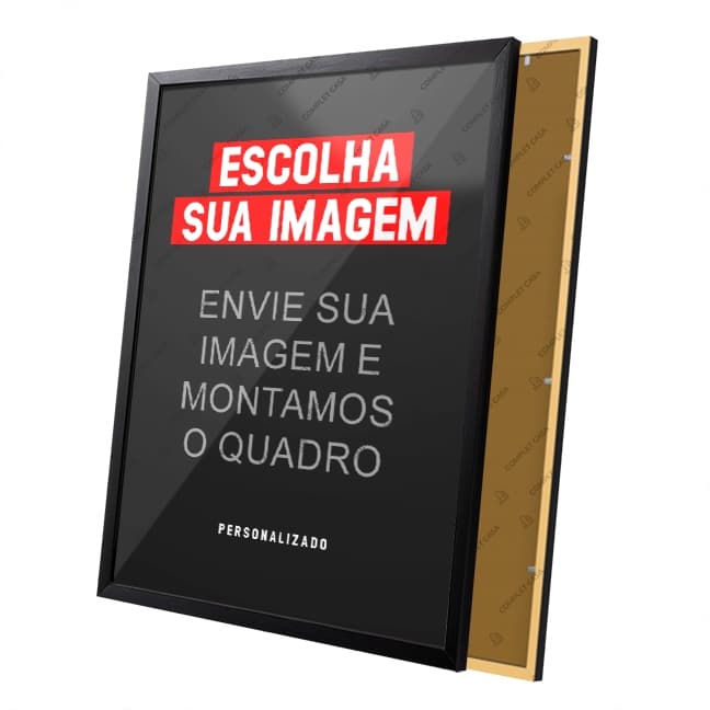 Quadro Personalizado Escolha A Sua Imagem 30x42cm (A3, A4 ou A5) Moldura e Vidro