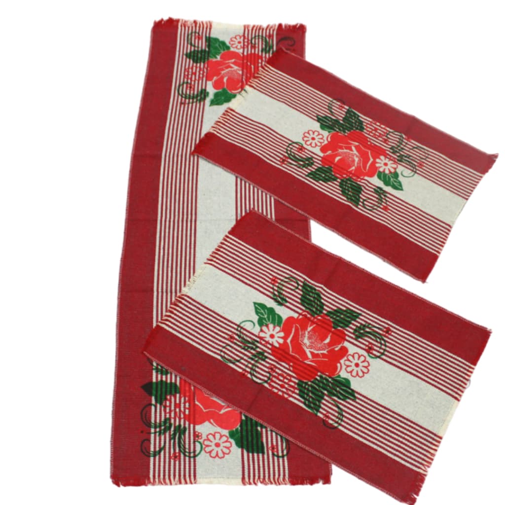 Kit Tapete Passadeira Decorativa 3 Peças 100%Algodão Decoração