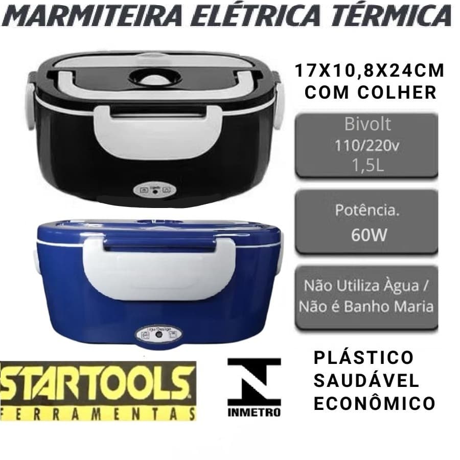 Marmiteira Marmita Elétrica Térmica 1,5L 60W Bivolt Prático Com Colher Saudável E Econômico