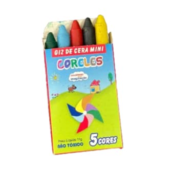 Giz De Cera Mini Coreles Não Tóxico Colorindo sua Imaginação 5 Cores Divertidas Criança