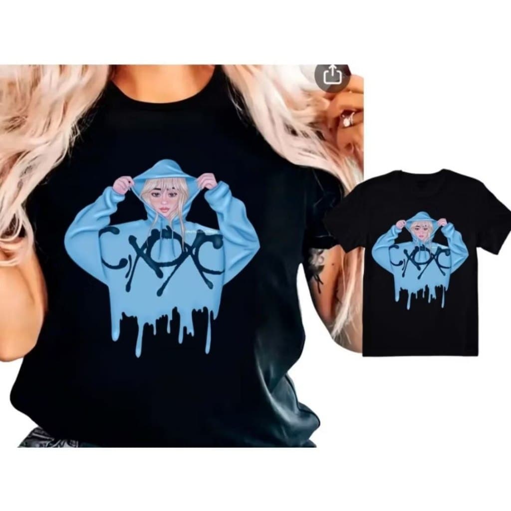 Camiseta 100% algodão preta Camila Cabello Singles de C,XOXO pop (Standard)