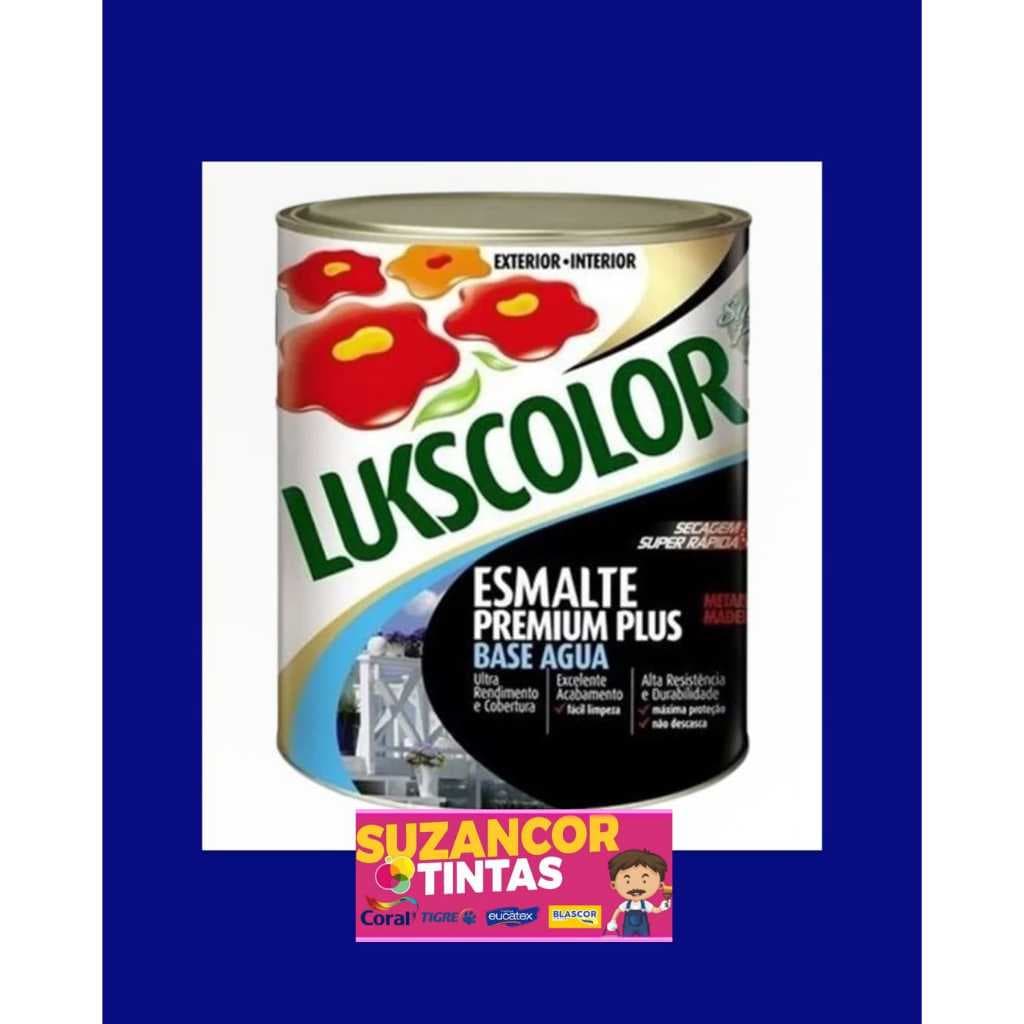 Tinta Esmalte Sintético Luckscolor 900ml Base Água