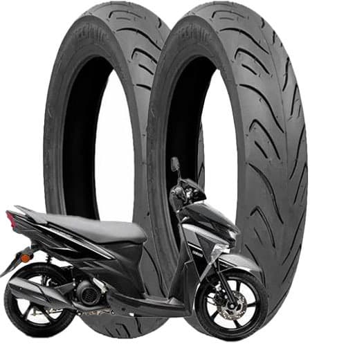 Par Pneus Scooter Honda Elite 100/90-10 + 90/90-12 Technic S/C INMETRO ISO