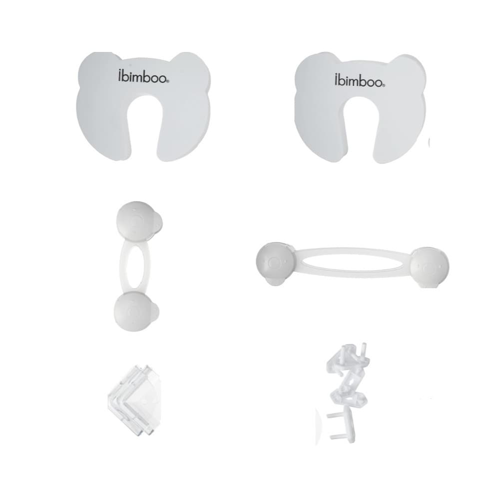Kit Segurança Infantil Básico Branco Para Bebê e criança Protetor Quina Porta Tomada Trava Ibimboo