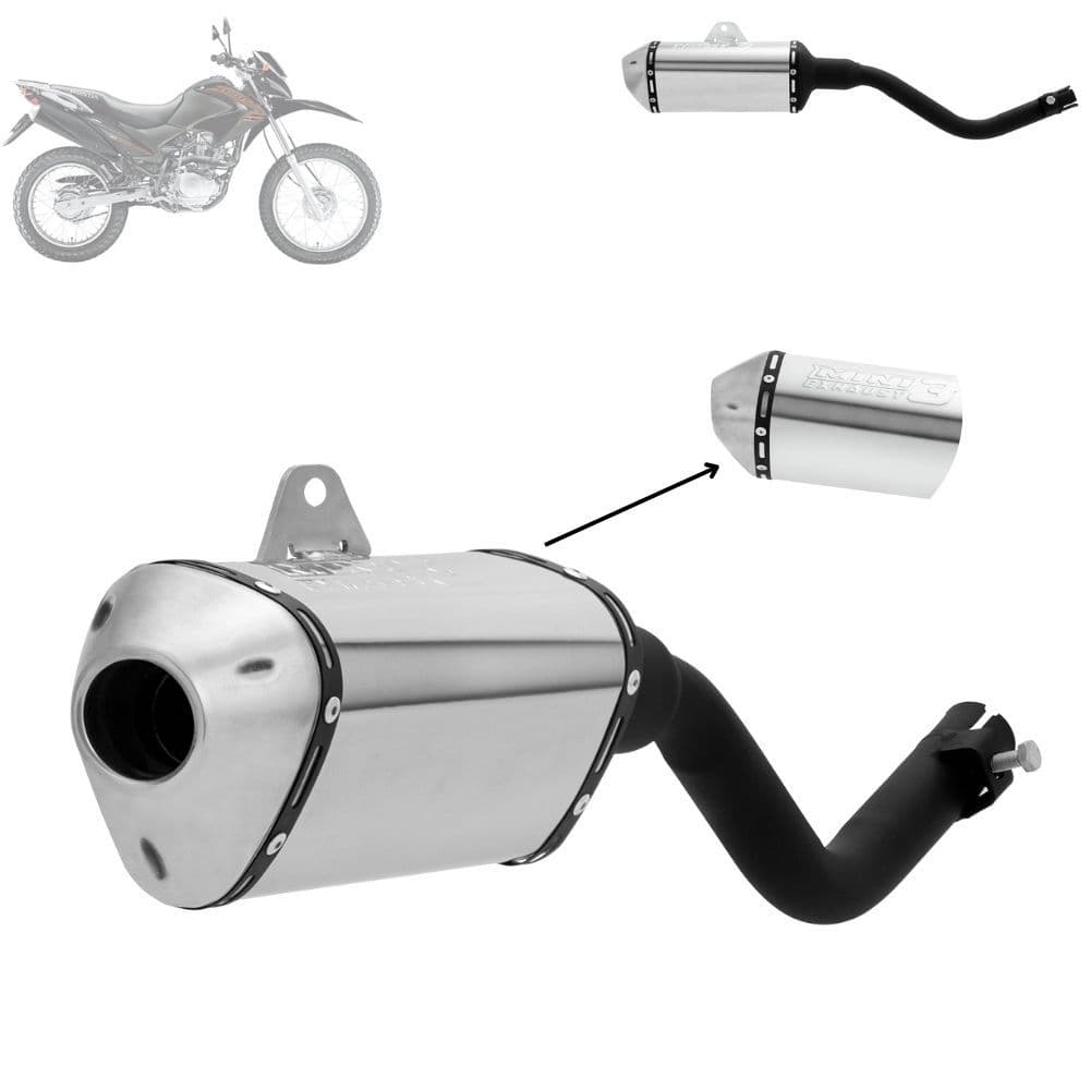 Ponteira Escapamento Escape Moto Pro Tork Mini 3 Stamp Bros 150 2009 2010 2011 2012