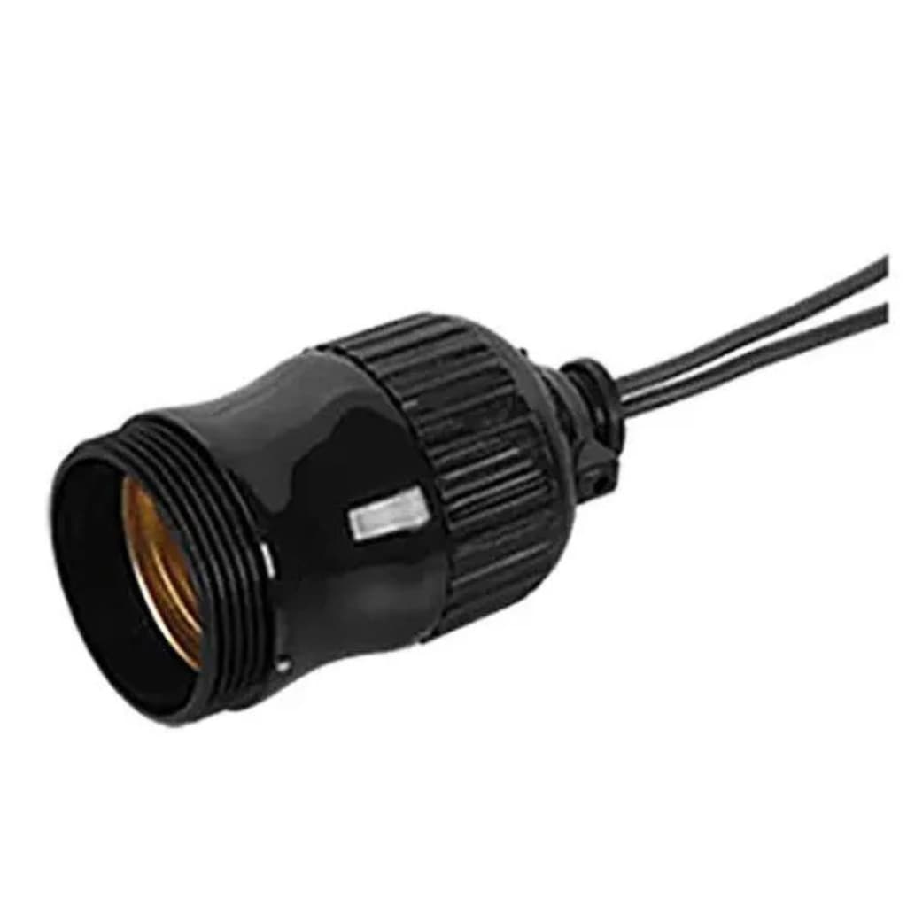 Soquete com Rabicho Nylon 2A 250V Preto