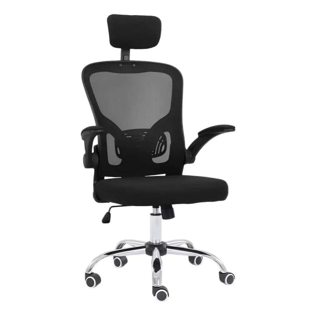 Cadeira Inovarion Mesh Preta Para Escritório Ergonômica e Giratória