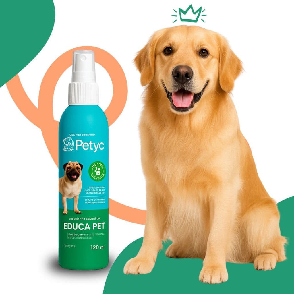 Educador Pet Cães 120 ml PETYC Adestrador Spray Atrativo Produto Petshop Xixi no Lugar Certo Barato