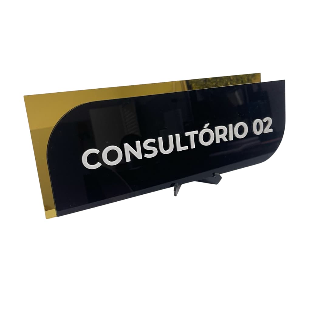 Placa De Identificação Personalizada Sinalização De Porta Escritório