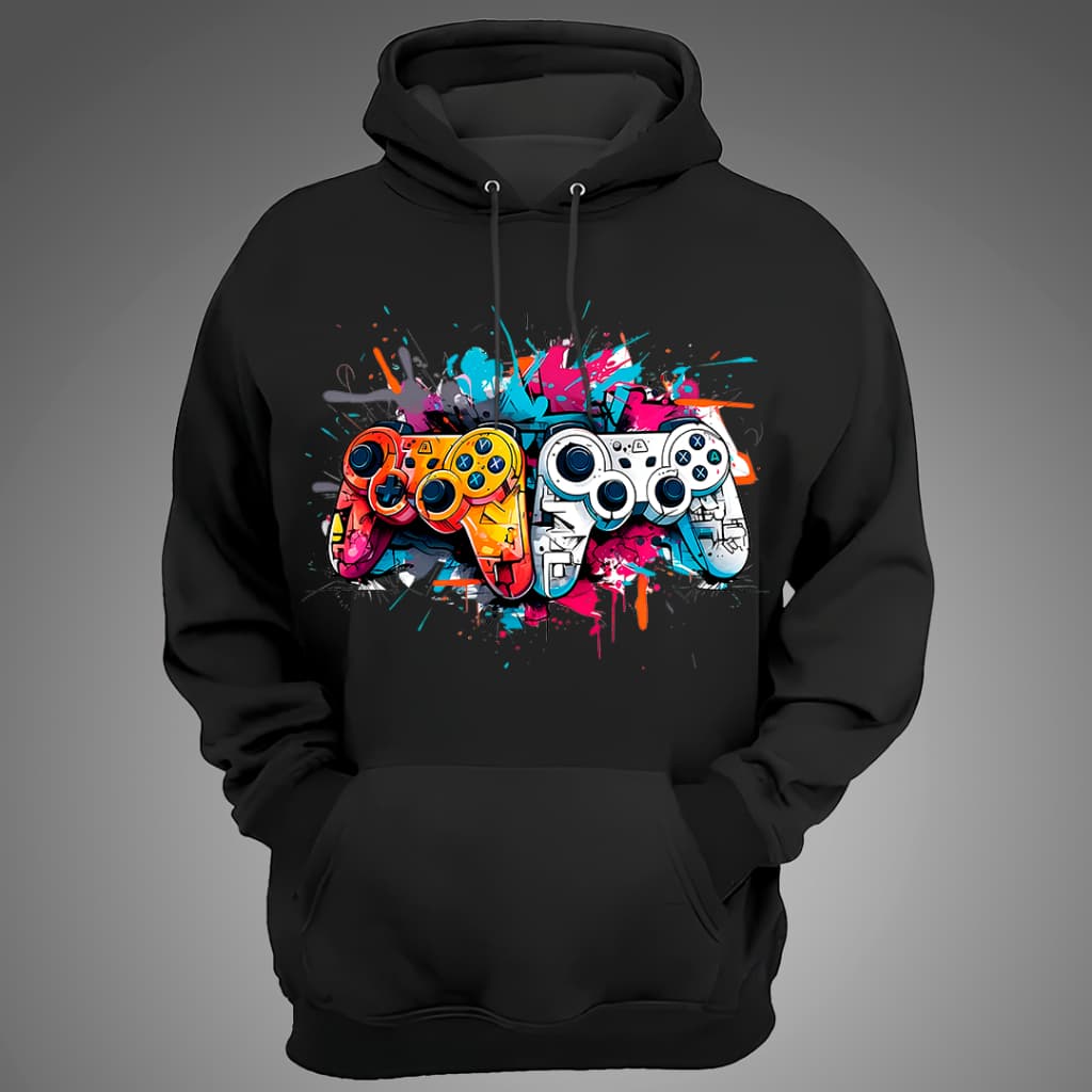 Moletom Canguru Controles de Vídeo Game Blusa de Frio estampado Controle Jogo