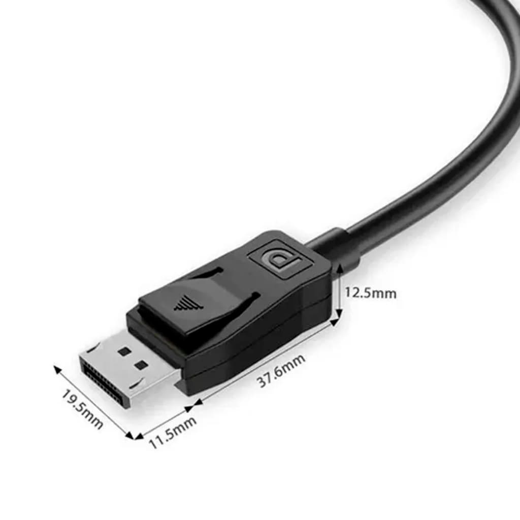 Cabo Displayport Hd 144hz Banhado 4k Blindado 1.8 Metros