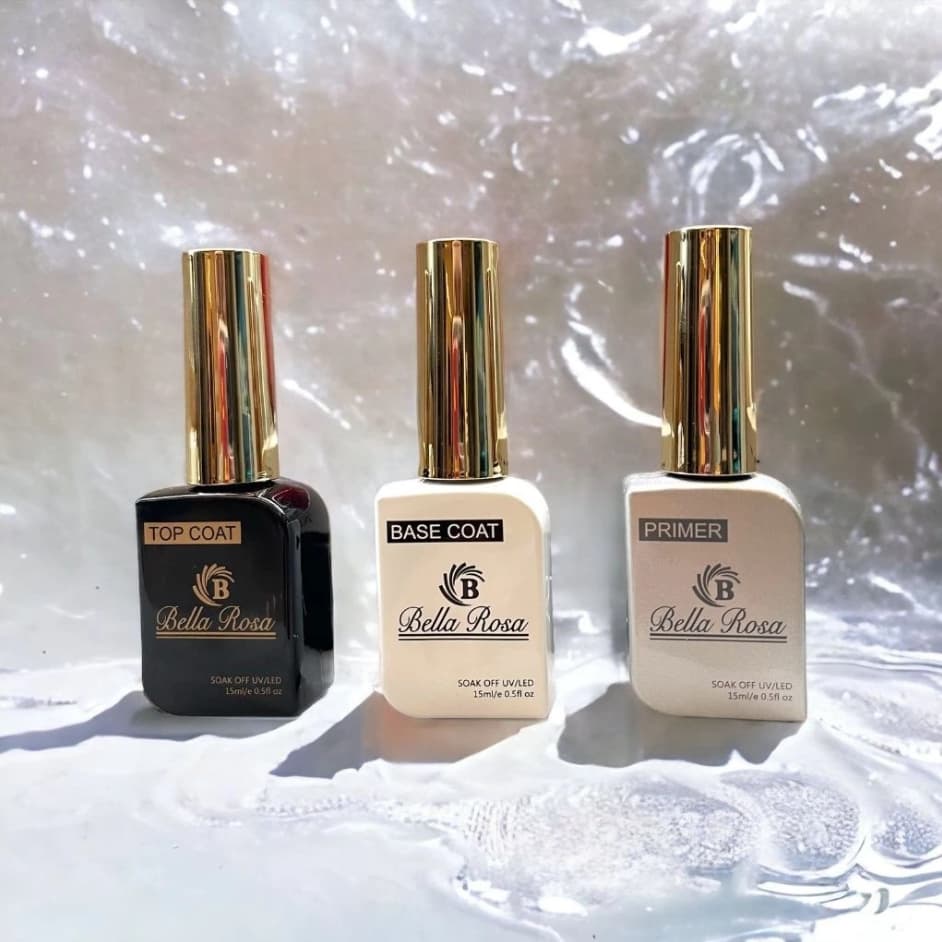 Preparadores de Unha Top Coat - Base Coat - Primer - Prime - Bella Rosa - Bela Rosa