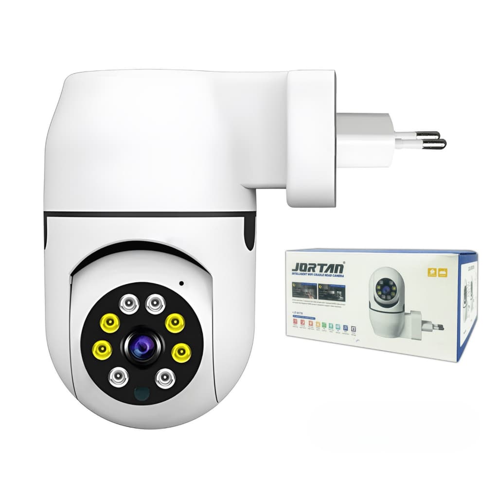 Câmera Tomada Wi-Fi Yoosee Full HD Visão Noturna Áudio Bidirecional Detecção de Movimento Ambiente Interno