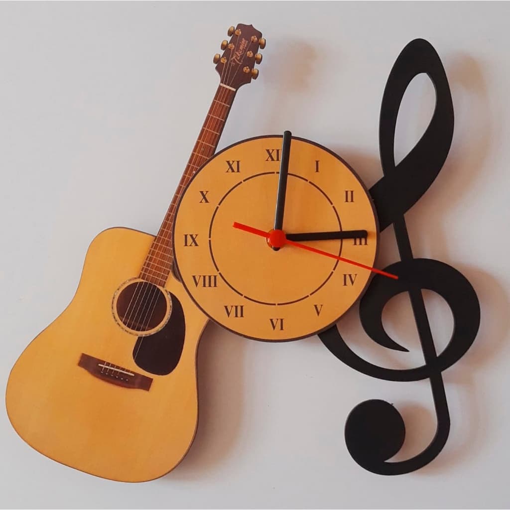 Relógio de parede Violão e Clave